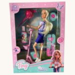 MUÑECA TINY MONOPATIN C/ACCESORIOS
