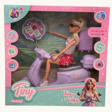 MUÑECA TINY CON MOTO