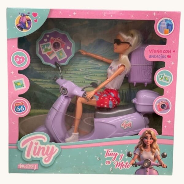 MUÑECA TINY CON MOTO